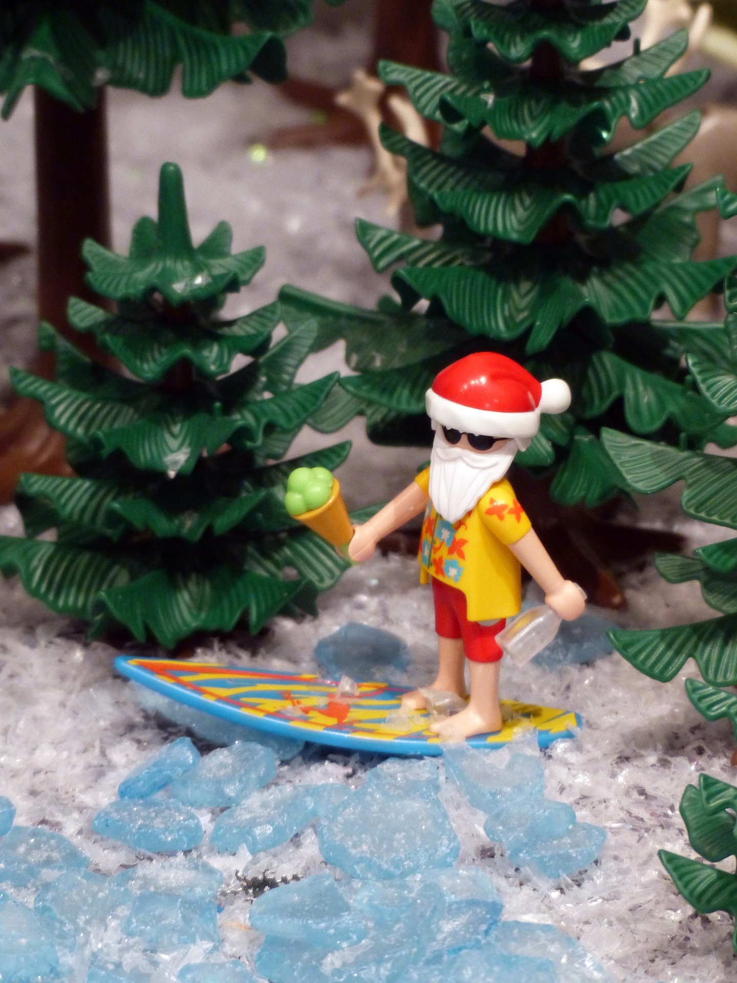 Surfing Santa - Christmas